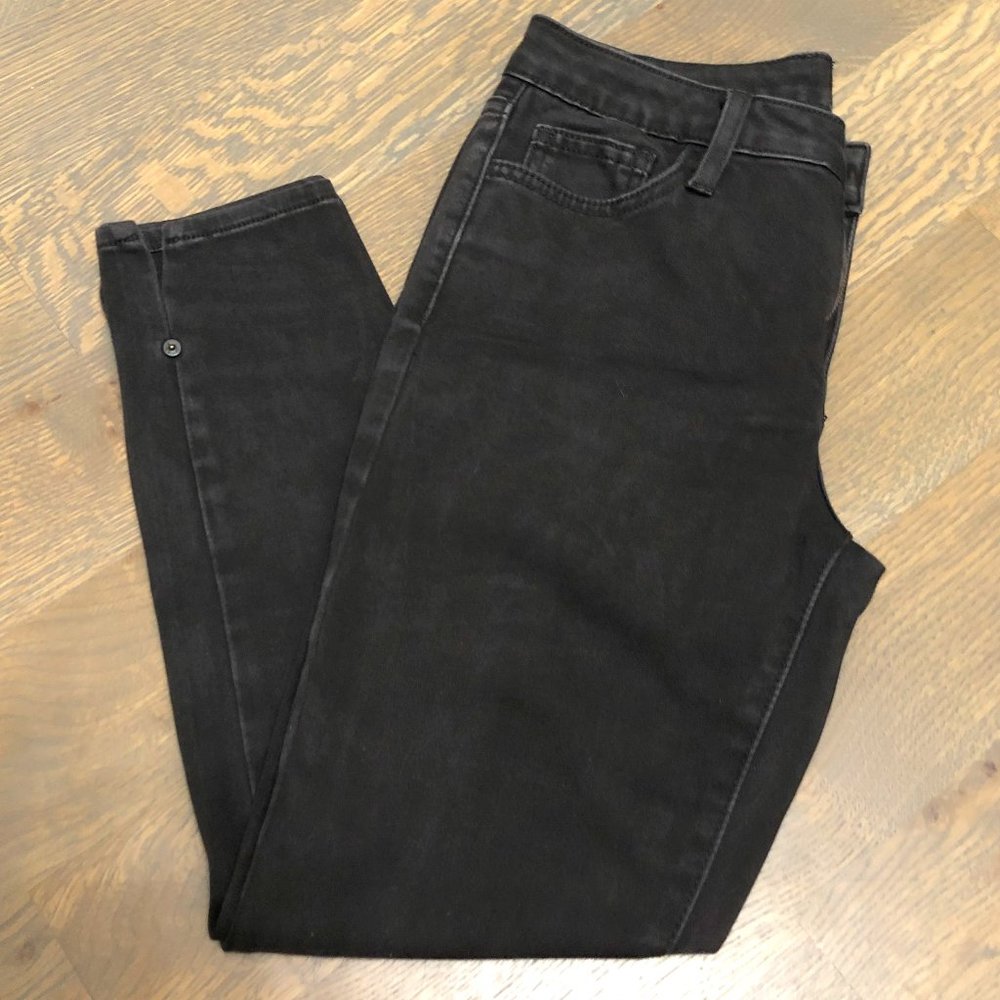 Just Black Cropped Skinny Jeans/Pants - Black Size 27